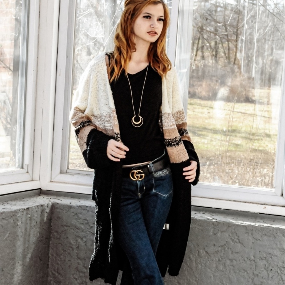 Soft Color Block Cardigan